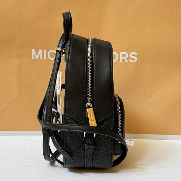 Michael Kors Jaycee XS MINI Convertible Zip Pocket Backpack Black/Silver - Picture 6 of 12